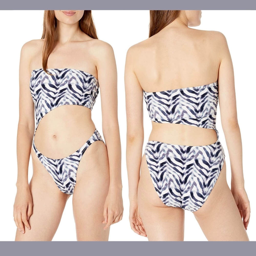 NWT‎ Norma Kamali [ XXL ] C Marissa Mio One Piece Swimsuit in Chevron